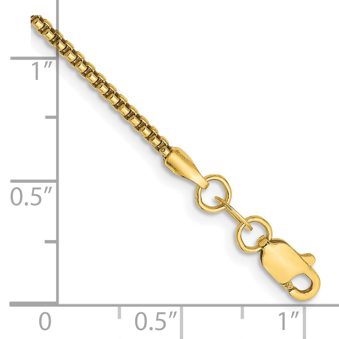 14K 26 inch 1.5mm Semi-Solid Round Box with Lobster Clasp Chain BC140