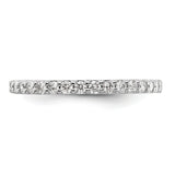 14k White Gold 2mm 1/3 carat Diamond Band RM4322
