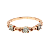 14K Rose Gold Diamond Infinity Band Ring | 0.10 TWT