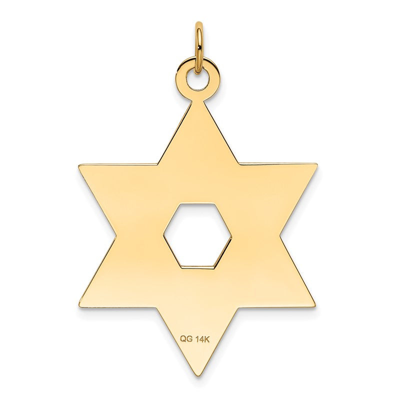 14K Laser Designed Star of David Pendant XR987
