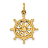 14k Ships Wheel Charm C488