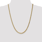 14K 26 inch 3.9mm Flat Beveled Curb with Lobster Clasp Chain FBU100