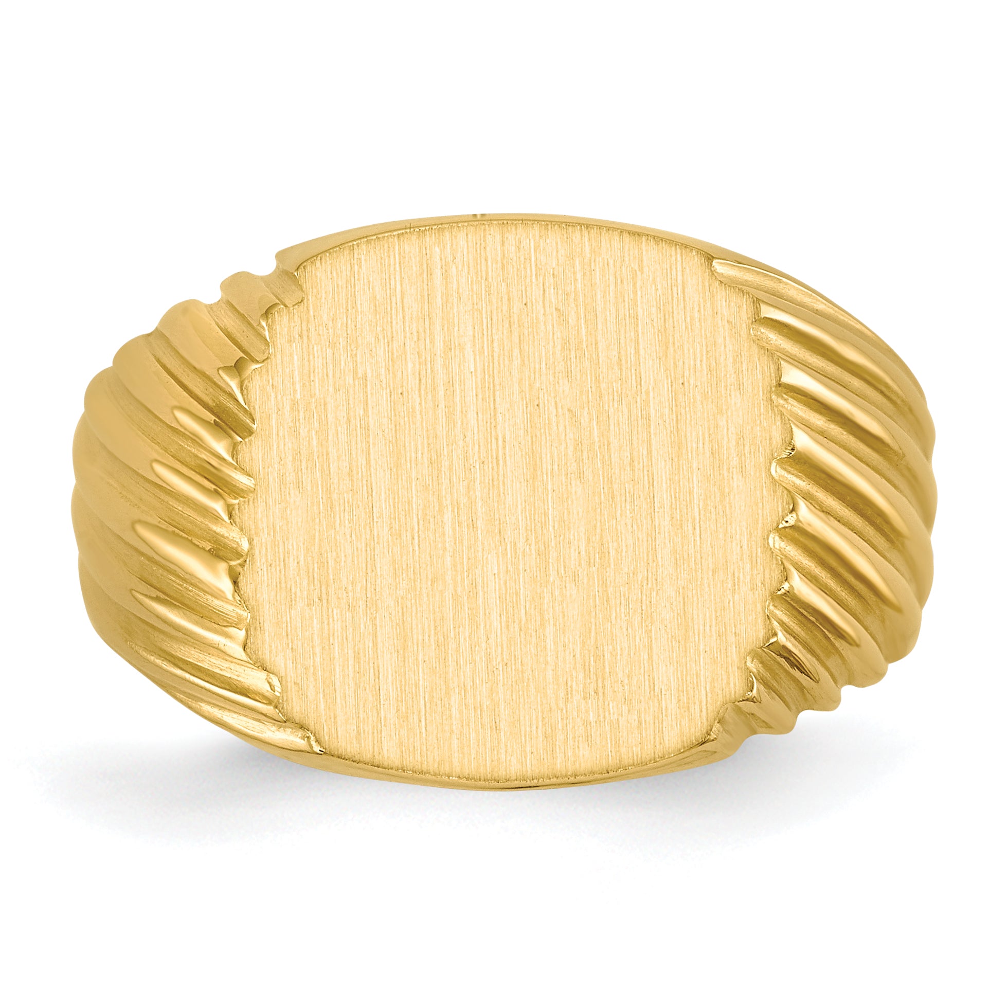 14k 13.5x13.5 Open Back Mens Signet Ring RS324