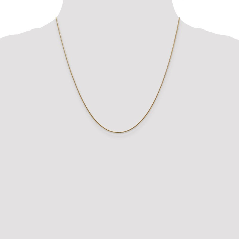 14K 10 inch .8mm Round Snake with Lobster Clasp Anklet SNA060