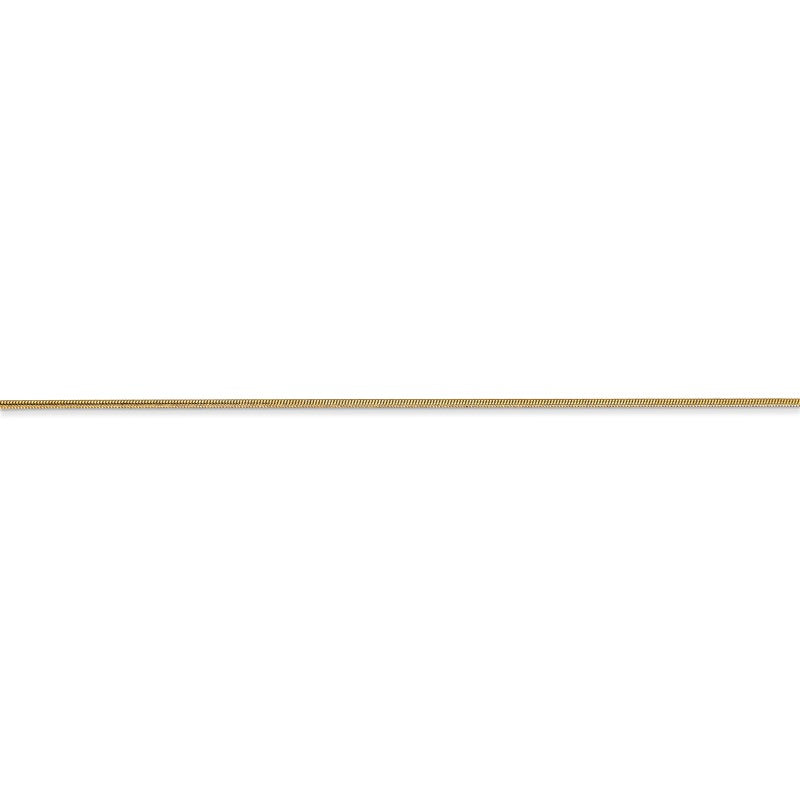 14K 10 inch .8mm Round Snake with Lobster Clasp Anklet SNA060