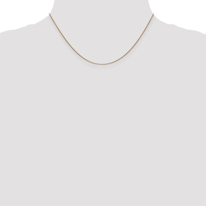 14K 10 inch .8mm Round Snake with Lobster Clasp Anklet SNA060
