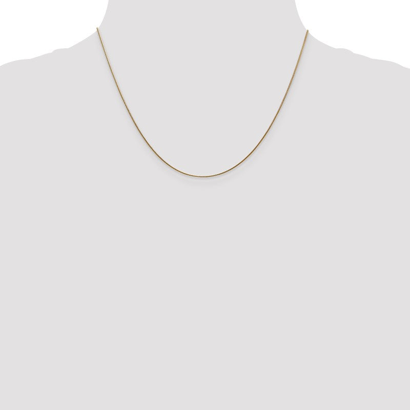 14K 10 inch .8mm Round Snake with Lobster Clasp Anklet SNA060