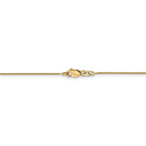 14K 10 inch .8mm Round Snake with Lobster Clasp Anklet SNA060