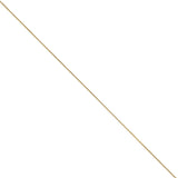 14K 10 inch .8mm Round Snake with Lobster Clasp Anklet SNA060