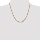 14K 26 inch 2.9mm Flat Beveled Curb with Lobster Clasp Chain FBU080