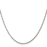 14K White Gold 10 inch 1.4mm Singapore with Spring Ring Clasp Anklet PEN123