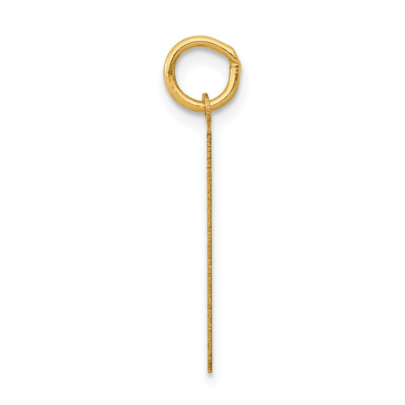 14k Medium Polished Number 61 Charm LM61