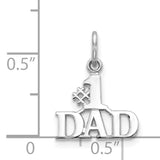 14k White Gold #1 DAD Charm WCH66