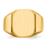14k 13.0x15.5mm Octagon Open Back Mens Signet Ring RS337