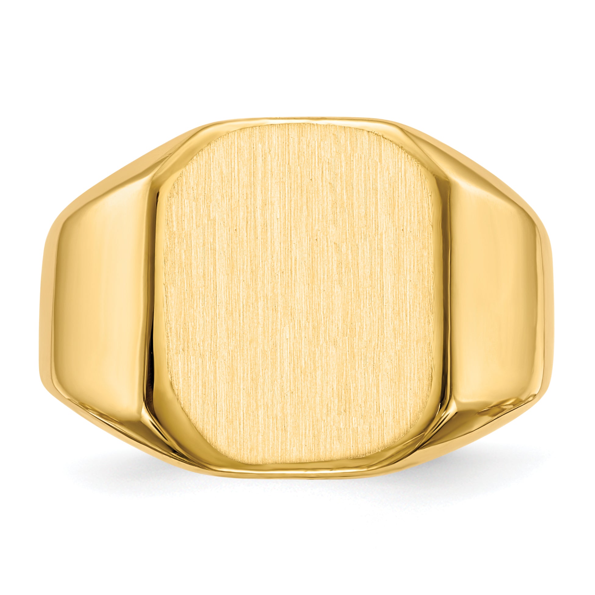 14k 13.0x15.5mm Octagon Open Back Mens Signet Ring RS337