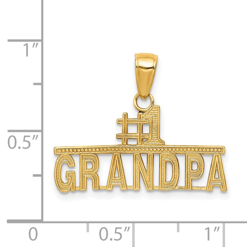 14k #1 GRANDPA Pendant K4731