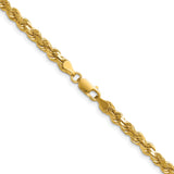14K 26 inch 4.25mm Diamond-cut Rope with Lobster Clasp Chain 033L