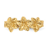 14k Polished Flowers Toe Ring R570