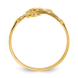 14K Diamond-cut Crucifix Ring K3969
