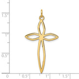 14K Laser Designed Passion Cross Pendant XR1039