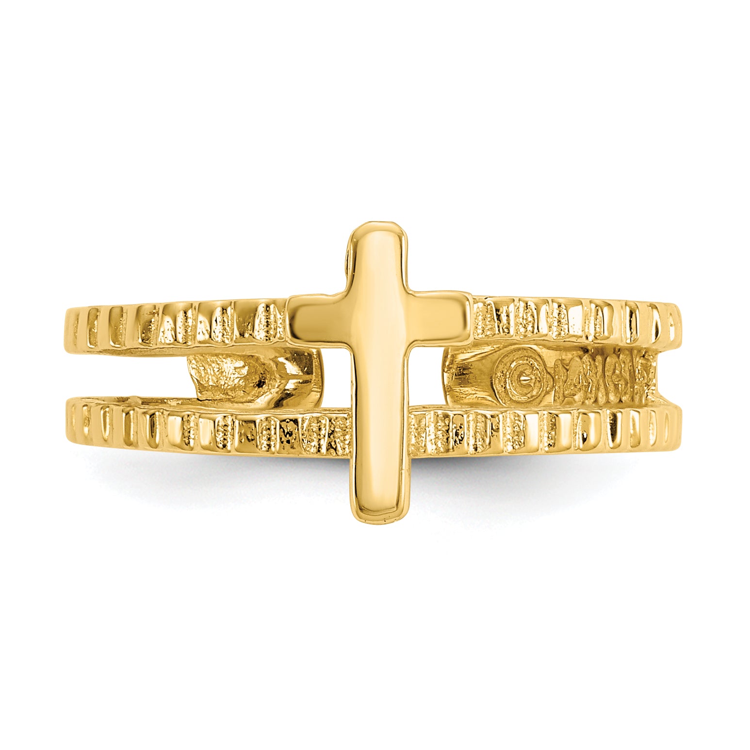14k Cross Toe Ring R397