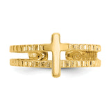 14k Cross Toe Ring R397