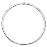 14k Two-tone 5mm Reversible White and Yellow 16 inch Domed Omega Necklace ROM5