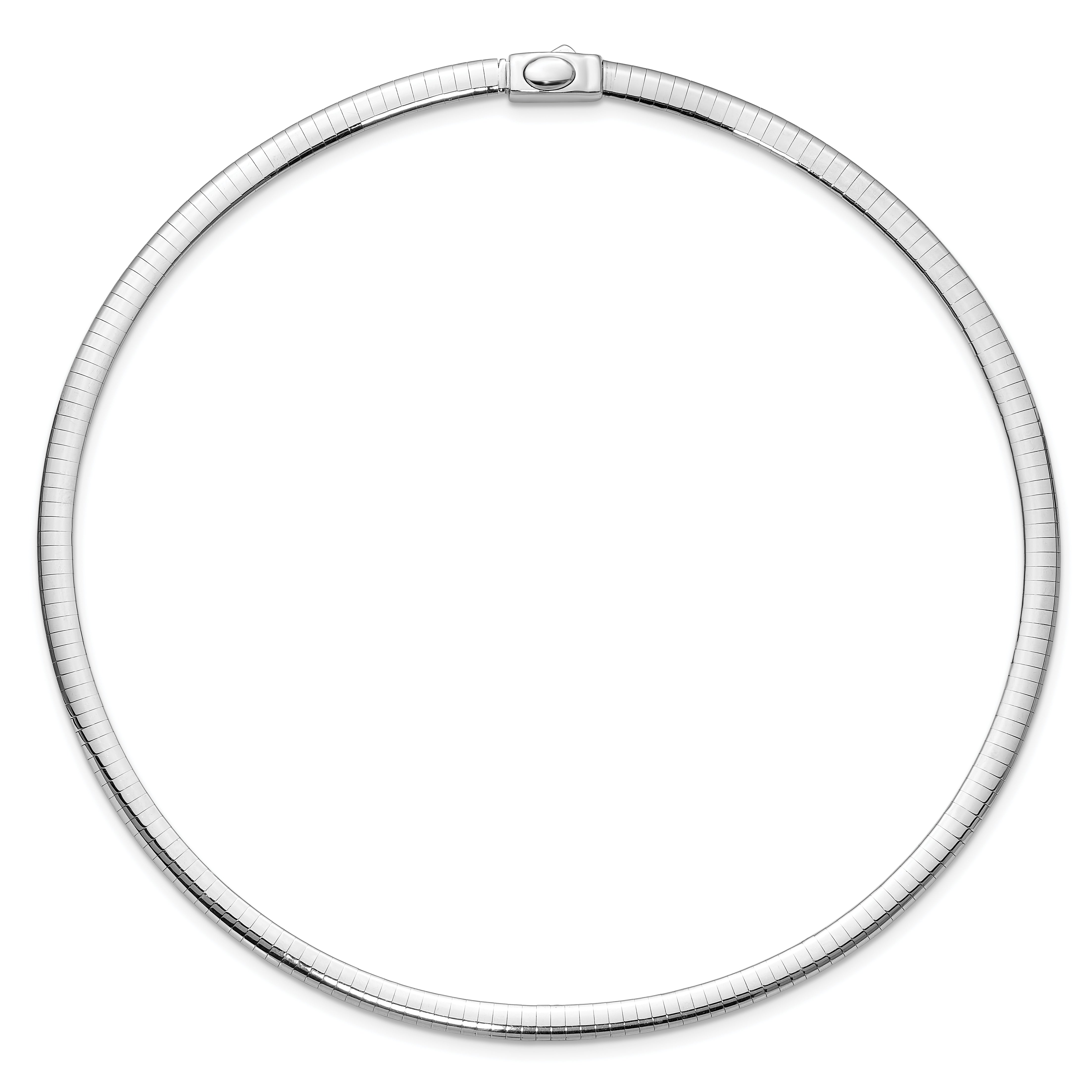 14k Two-tone 5mm Reversible White and Yellow 16 inch Domed Omega Necklace ROM5