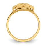 14k Polished Sand Dollar Ring D335