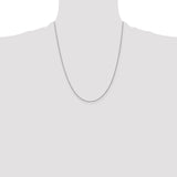 14K White Gold 14 inch .9mm Cable with Lobster Clasp Chain PEN75L