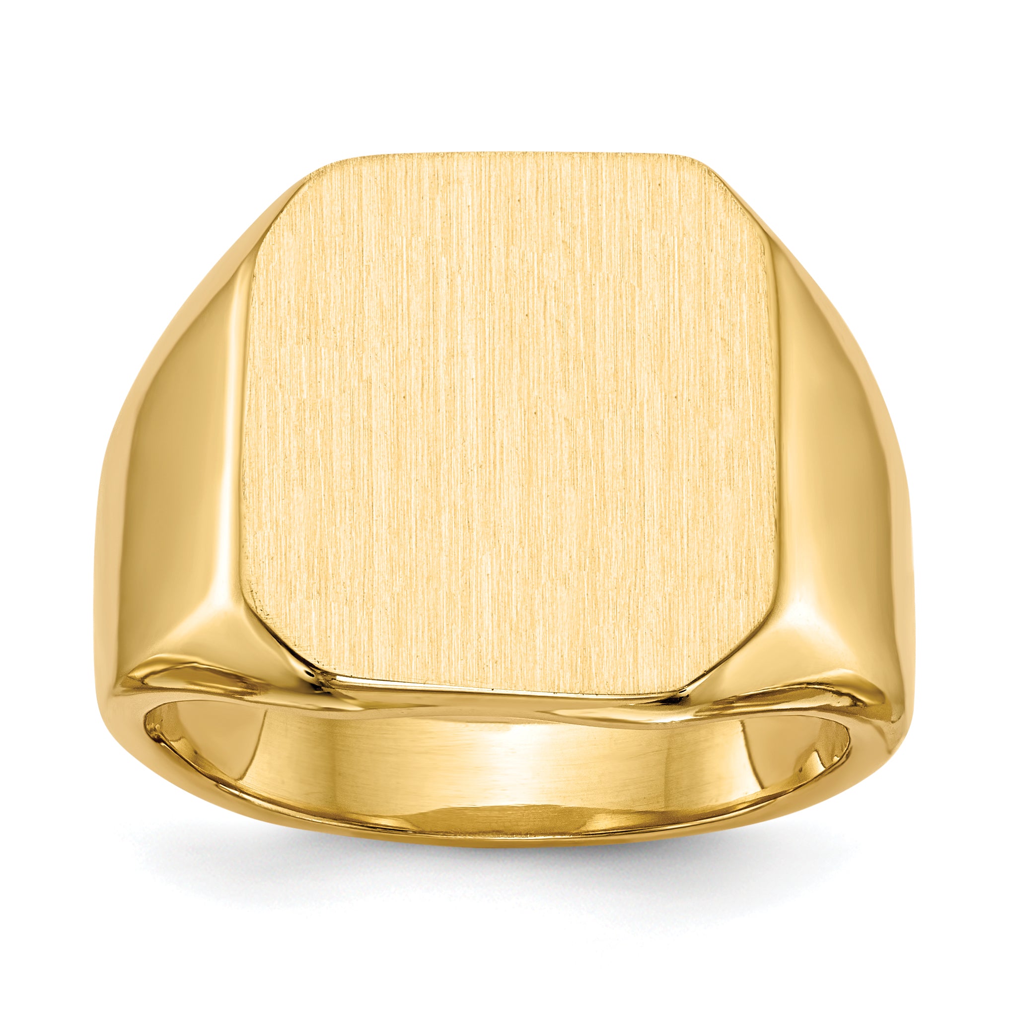 14k 15.0x17.0mm Octagon Closed Back Mens Signet Ring RS334