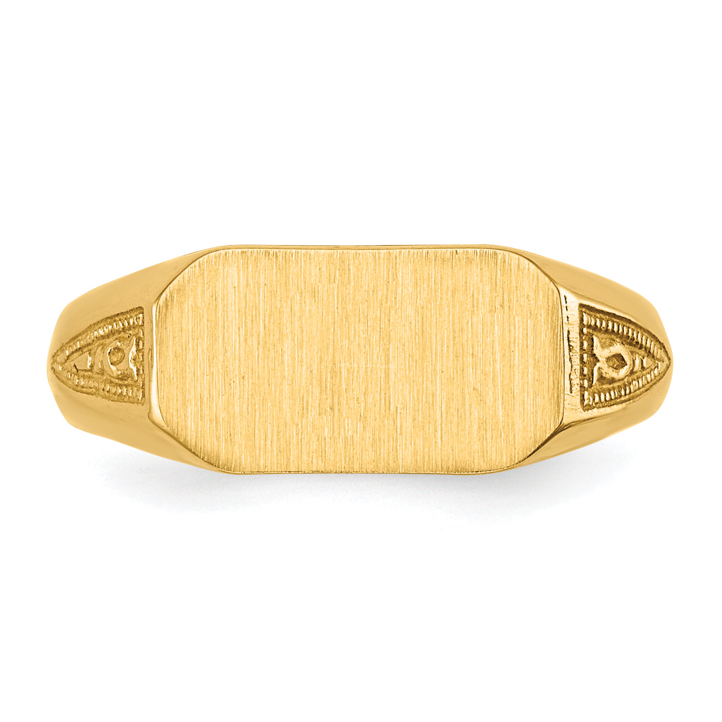 14k 10.0x5.5mm Closed Back Signet Ring RS639