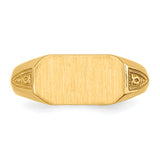 14k 10.0x5.5mm Closed Back Signet Ring RS639