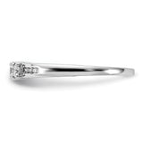 14k White Gold 3-Stone 1/4 carat Diamond Ring RM5645