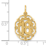 14k 18 in Oval Pendant C1667