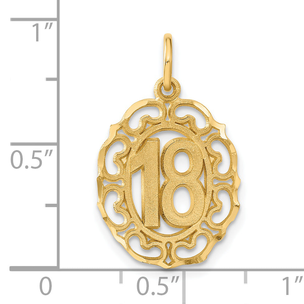 14k 18 in Oval Pendant C1667