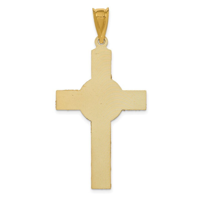 14K with Rose and White Rhodium Iona Crucifix Cross Pendant K5546