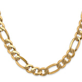 14K 26 inch 8.75mm Flat Figaro with Lobster Clasp Chain FFL220