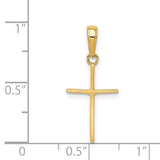 14k Polished Cross Pendant C3782
