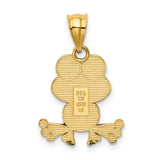 14k Green and White Enameled Frog YC913