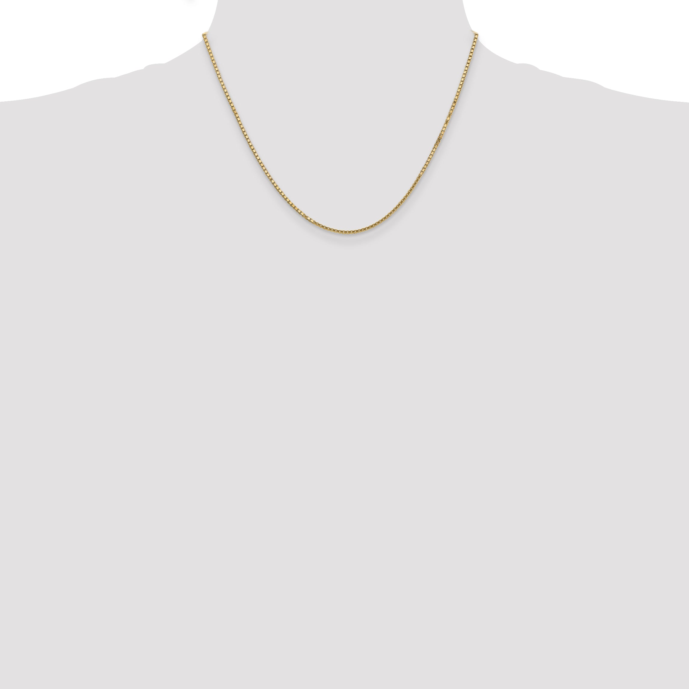 14K 26 inch 1.5mm Box with Lobster Clasp Chain BOX150
