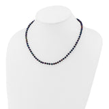 14k 4-5mm Black Near-Round Freshwater Cultured Pearl 16 inch Necklace BPN040
