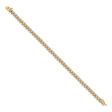14k White Gold Complete 1 carat Diamond S-link 7 inch Tennis Bracelet BM4643