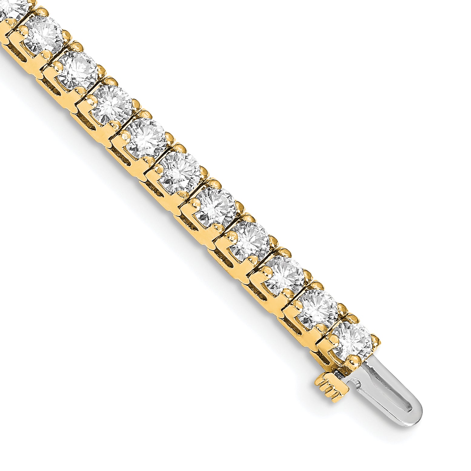 14k Complete 10.8 carat Round A Diamond 4-prong 7 inch Tennis Bracelet X2046A