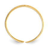 14K Polished LOVE and Hearts Toe Ring R551