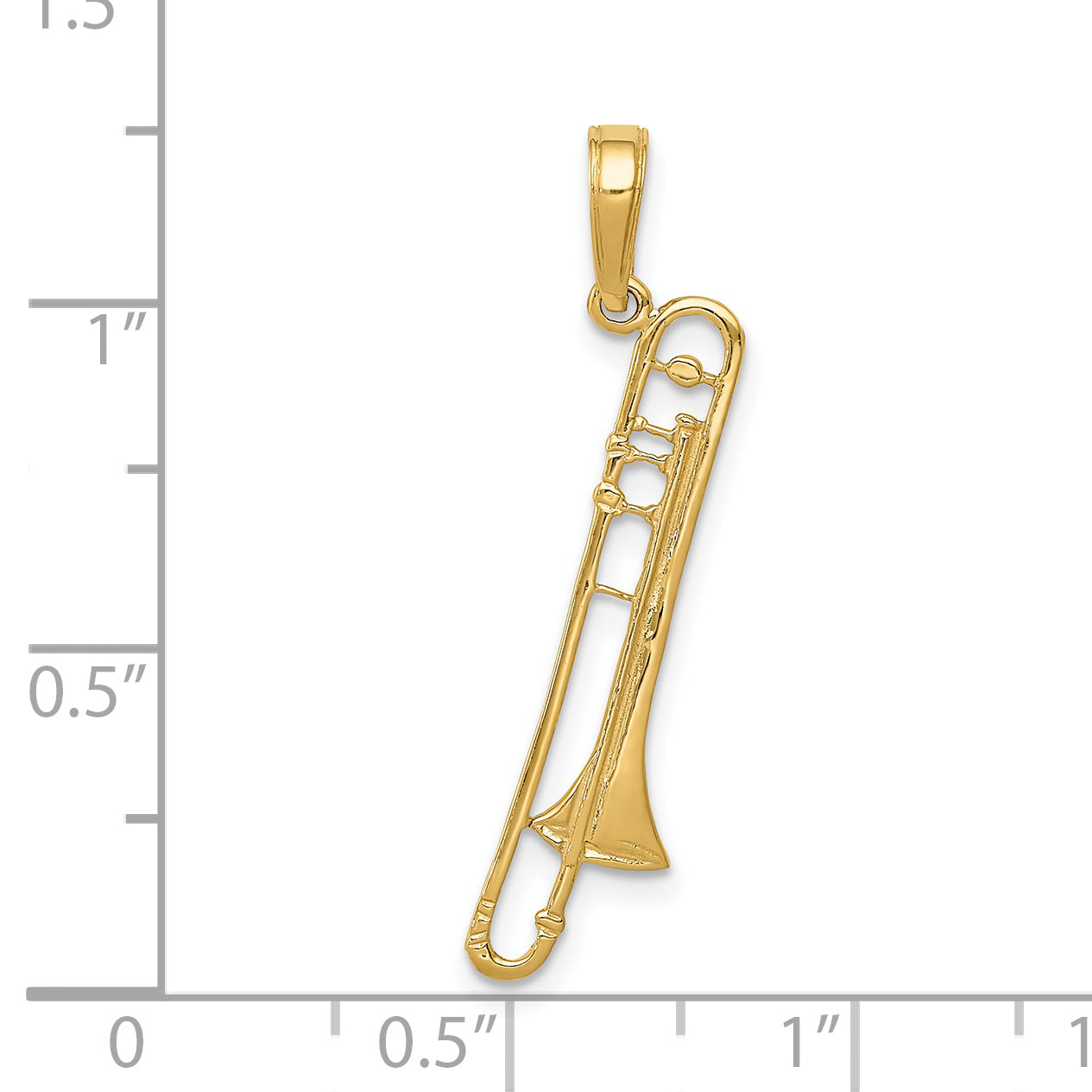 14K Trombone Pendant D4262