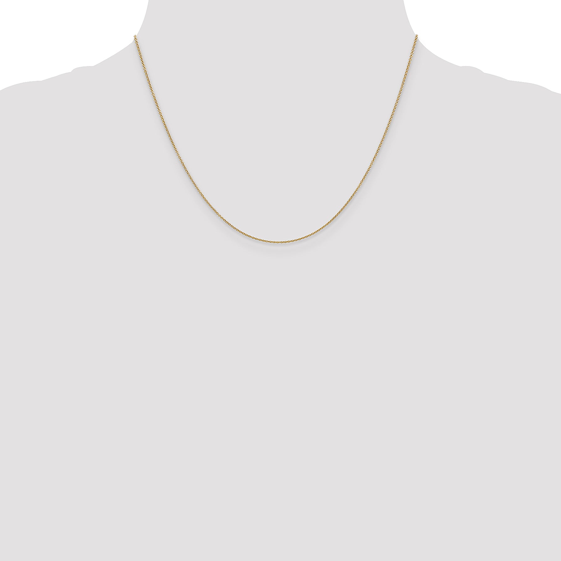 14K 14 inch .9mm Cable with Spring Ring Clasp Chain PEN190