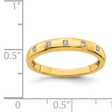 14k White Gold 3mm 5-stone 1/20 carat Diamond Band RM5620