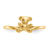 14k Polished Teddy Bear Size 5 Baby / Childs Ring R194