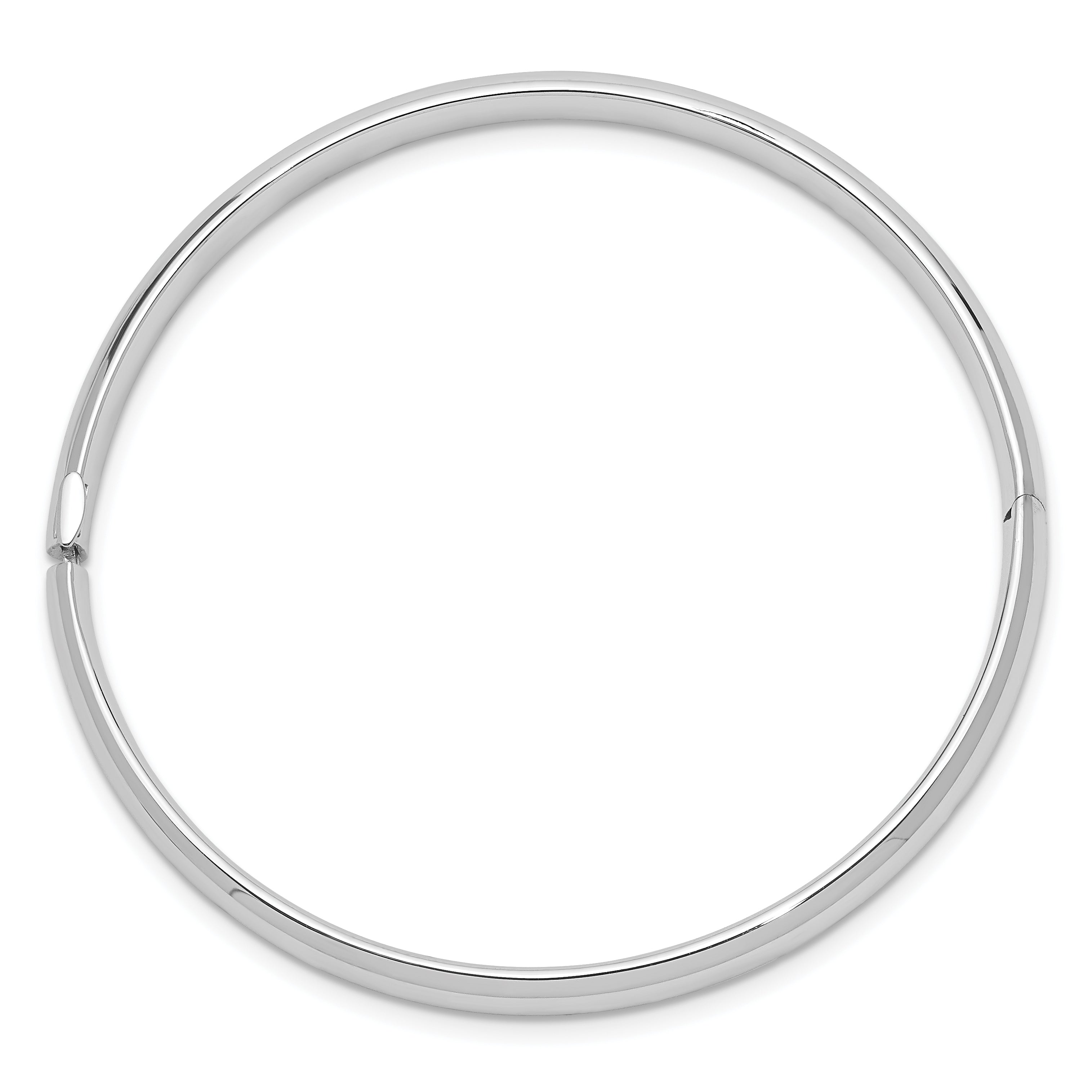 14k 3/16 White Gold 5mm Hinged Baby Bangle WBP3/16